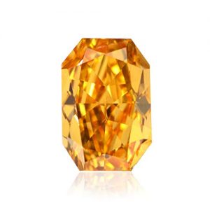 0.79 Carat Fancy Vivid Orange Loose Diamond Natural Color Radiant Cut GIA Cert