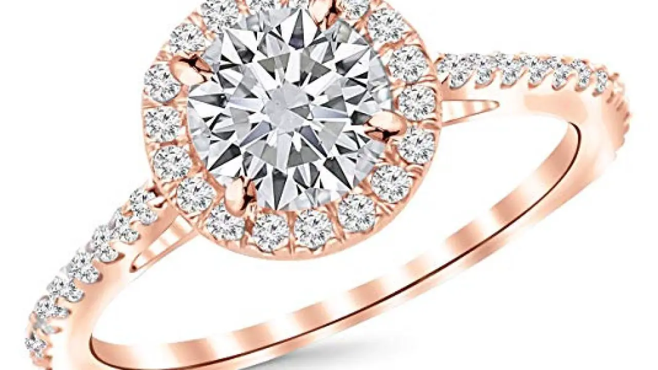 cheap rose gold engagement rings