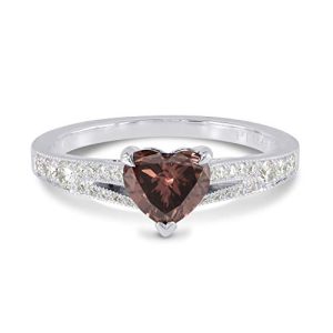 1.1Cts Pink Diamond Engagement Side Stone Ring Set in Platinum GIA Cert Size 6