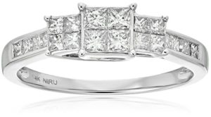 14k White Gold Princess-Cut Diamond Engagement Ring (1cttw, I-J Color, I1-I2 Clarity)