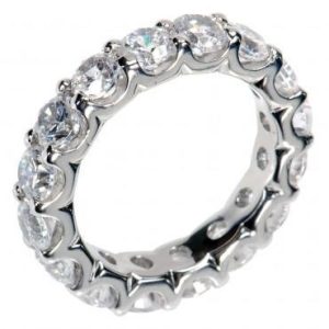 3.00 Ct Round Cut Diamond Eternity Wedding Band.