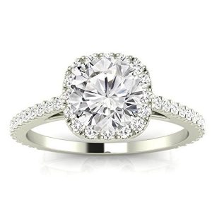 4.05 CTW Gorgeous Classic Cushion Halo Style Diamond Engagement Ring w 3.7 Ct GIA Certified Round Cut D Color VS2 Clarity Center