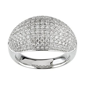 5.00 ct Ladies Round Cut Diamond Anniversary Ring In Pave Setting in Platinum