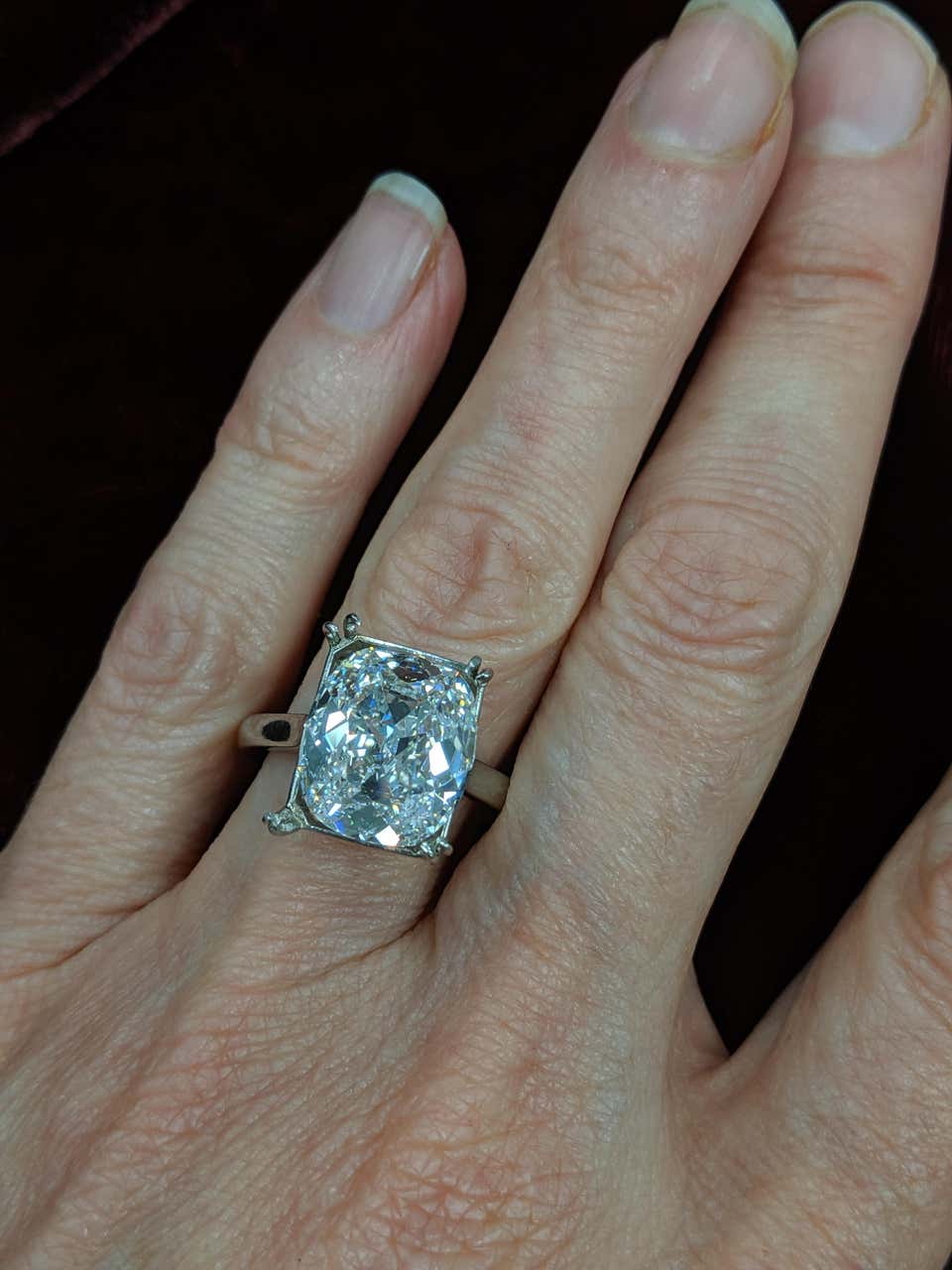 6 Carat Diamond Ring - Cushion Cut