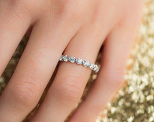 Platinum Ladies 1.50CTW.* Shared Prong Diamond Eternity Ring