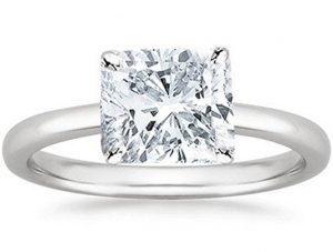 Cushion Cut Solitaire Diamond Engagement