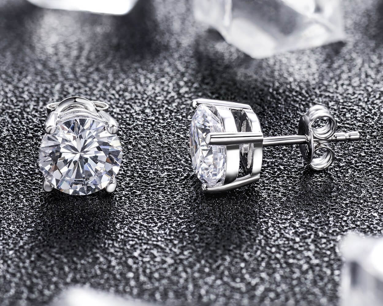 Glorious Mesh Diamond Studs  EFIF Diamonds  EFIF Diamond Jewellery