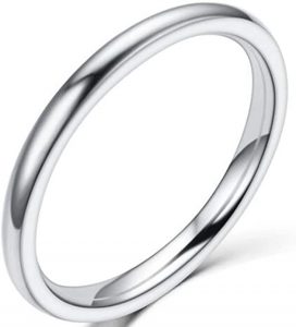 Jude Jewelers 1.5 MM Stainless Steel Stackable Ring Wedding Band