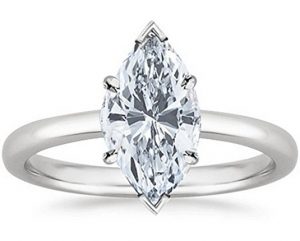 Marquise Cut Solitaire Diamond Engagement Ring