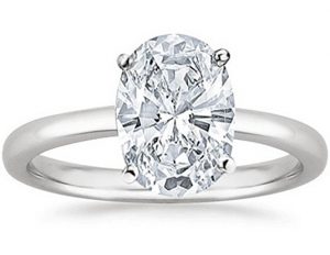 Oval Cut Solitaire Diamond Engagement Ring