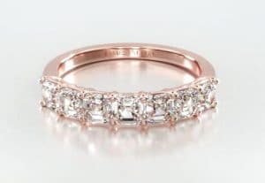 Seven Stone Ascher Cut Diamond Ring