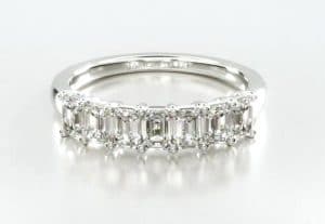 Seven Stone Emerald Cut Diamond Ring
