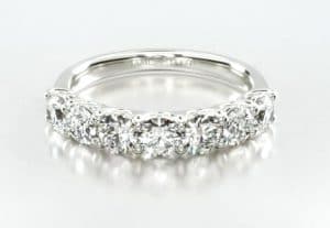 Seven Stone Low Dome Basket Diamond Ring