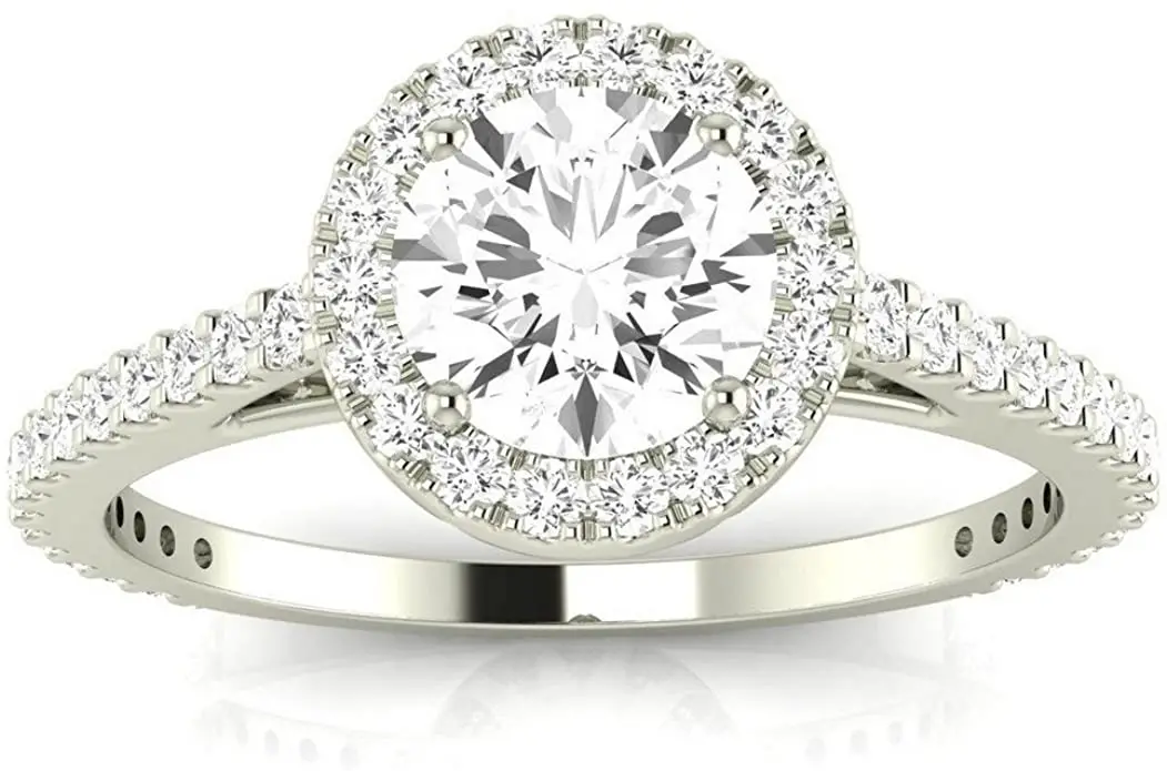 diamond accent ring - halo