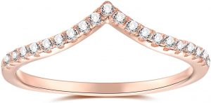 espere Pointed V Shaped Chevron 925 Sterling Silver Ring