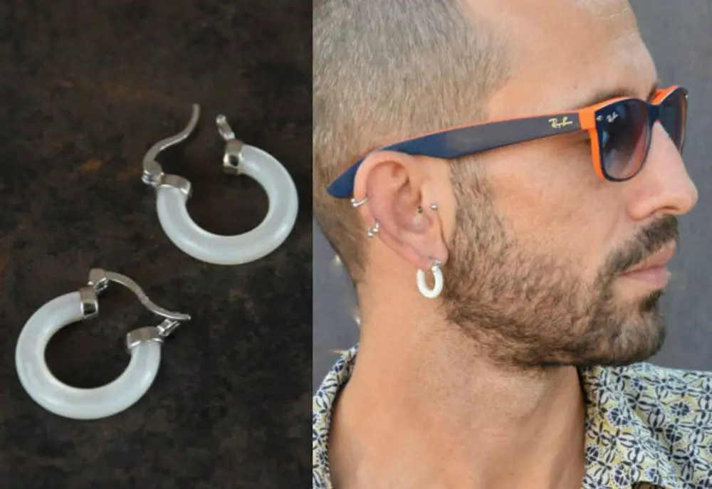guy hoop earrings
