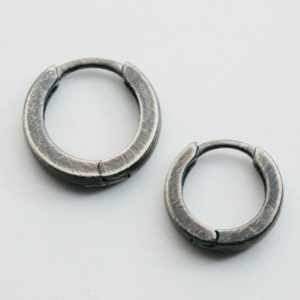 mens thin hoop earrings