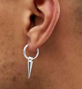 single spike hoop earring